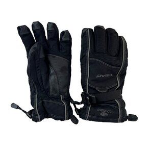 HEAD Mens Outdoor Gloves Waterproof Breathable Black Size Small